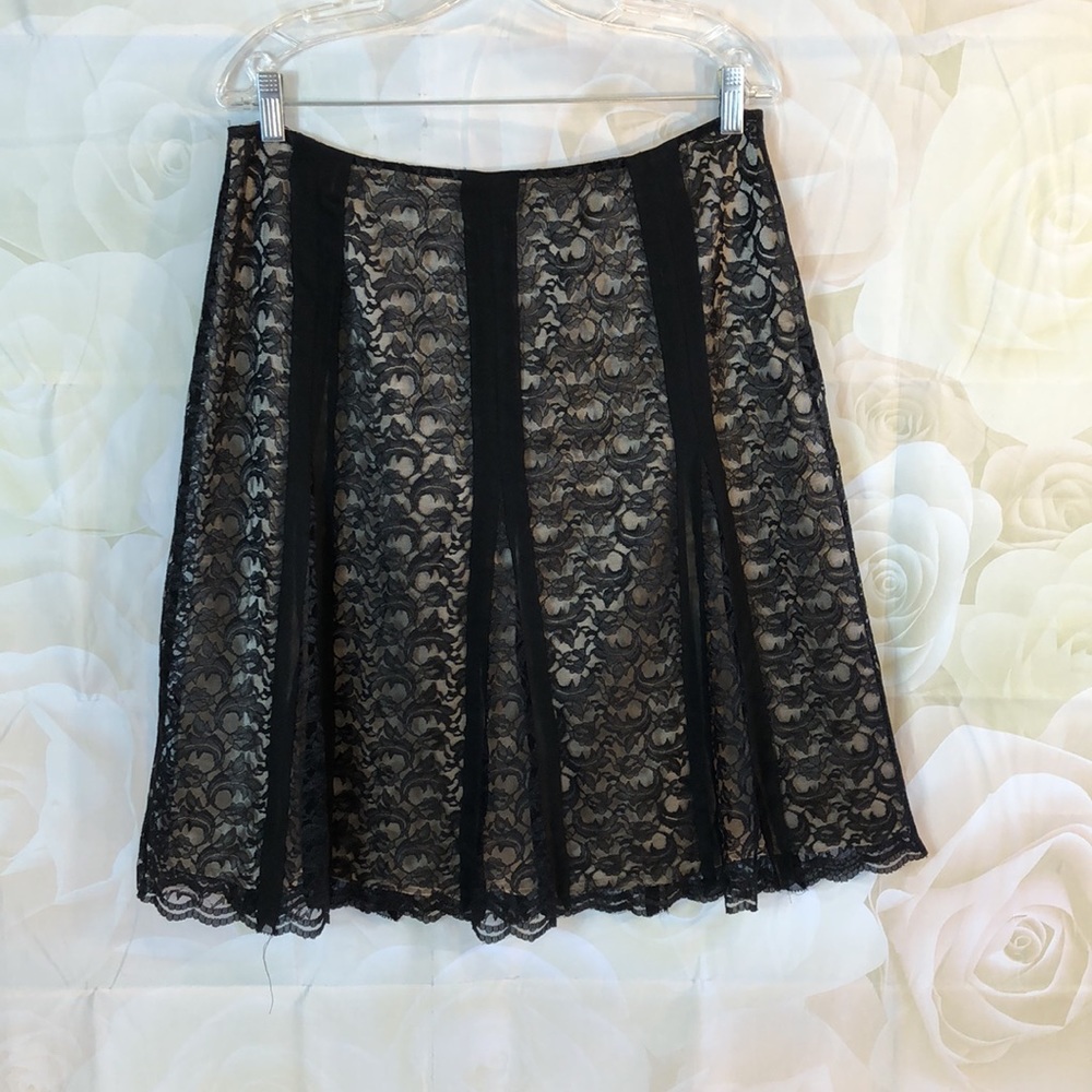 Axcess Black Lace Panel Skirt Size 10 - Picture 2 of 7